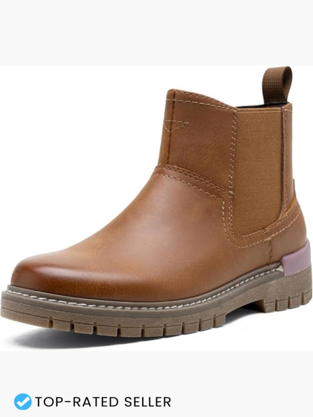 Chelsea Boots Slip On Platform Chunky Heel Ankle Boot Elastic Band Retro